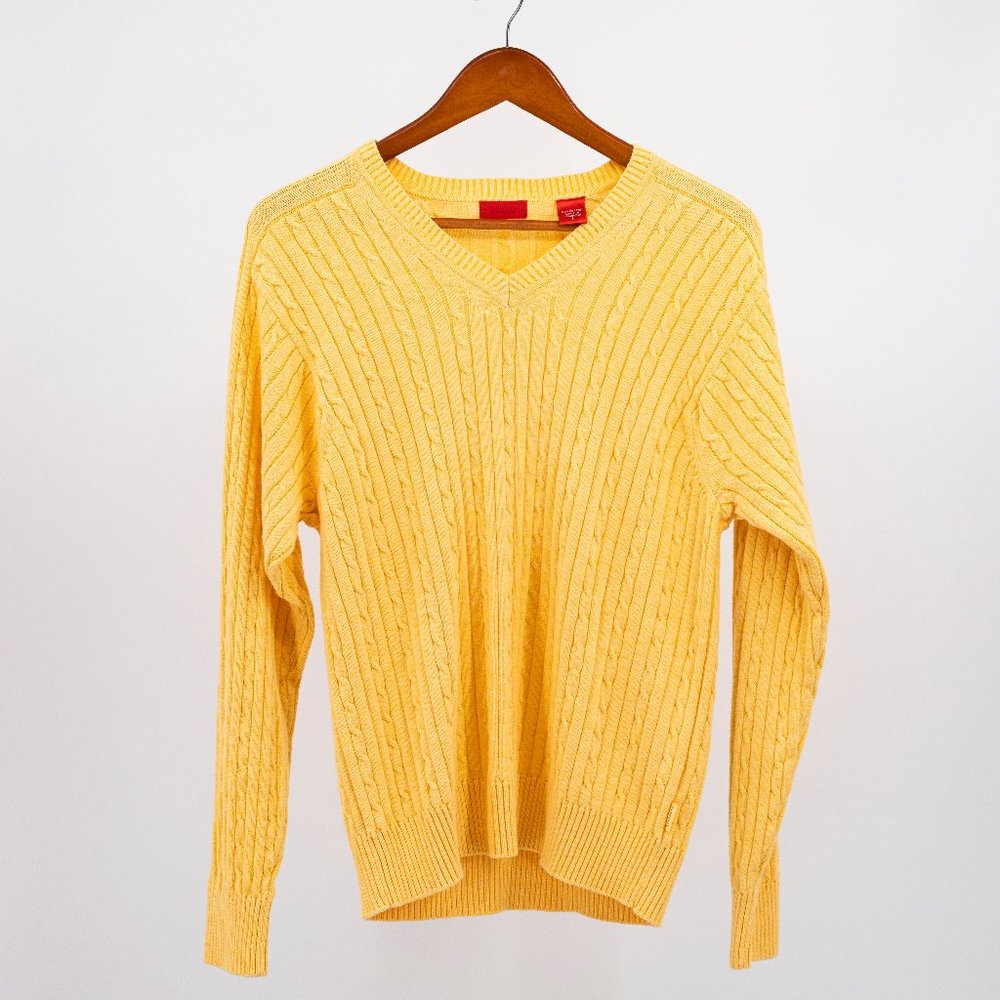 IZOD Oversized Cable Knit 100% Cotton Sweater - Size S - Excellent Condition